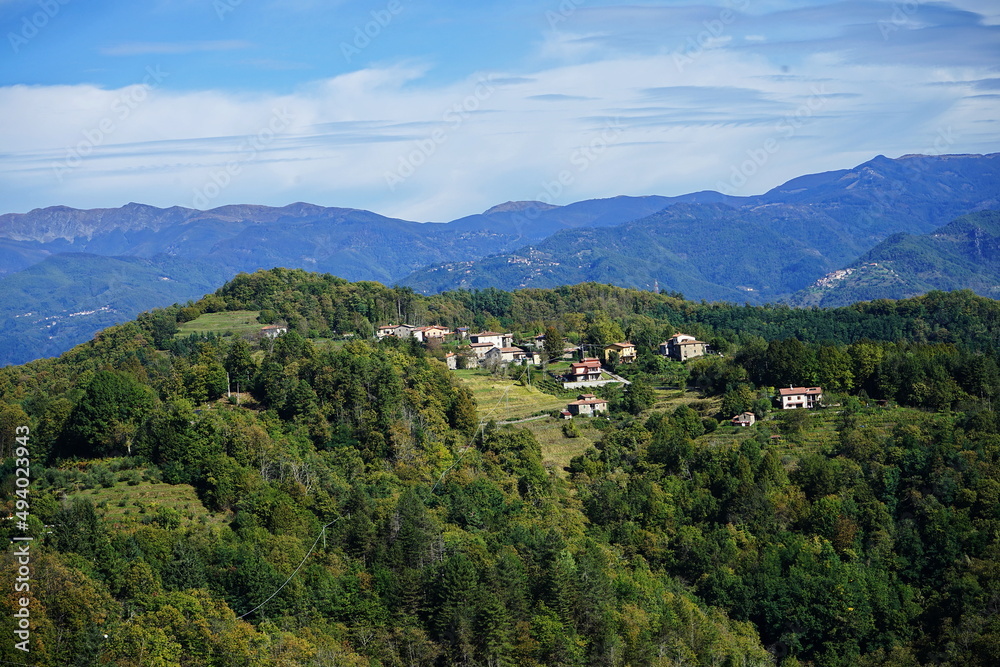 Panorama in Garfagnana, Tuscany, Italy