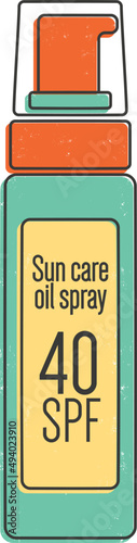 Sun Protection Spray 40 SPF Colored Illustration
