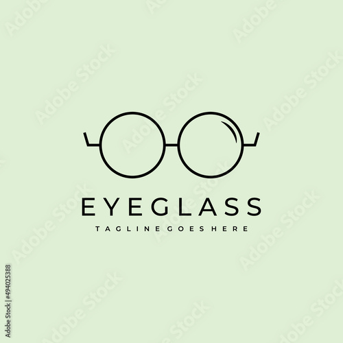eye glass, spectacles logo vector illustration design graphic