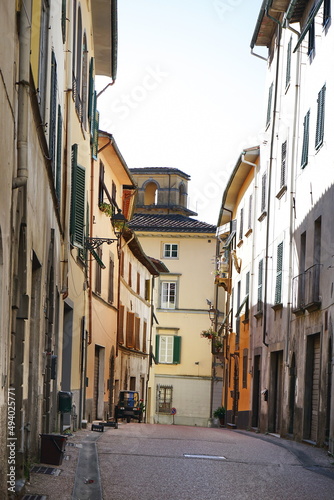Umberto I street in Borgo a Mozzano  Tuscany  Italy