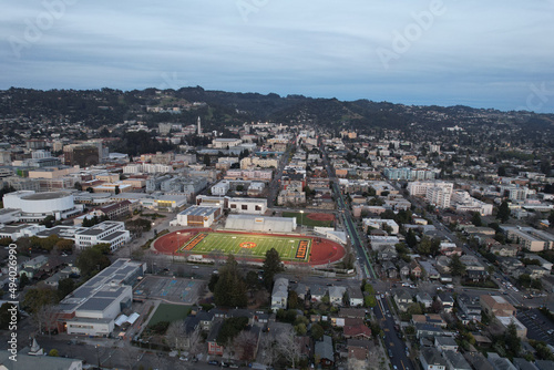 Canvastavla Cityscape of Berkeley in California during sunset