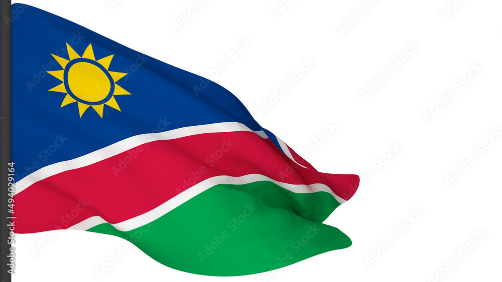 national flag background image,wind blowing flags,3d rendering,Flag of Namibia national flag background image,wind blowing flags,3d rendering,Flag of Namibia