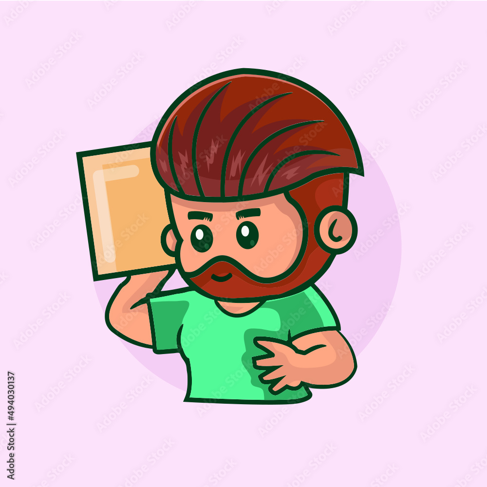 Cute delivery courier mascot design Cute delivery courier mascot design