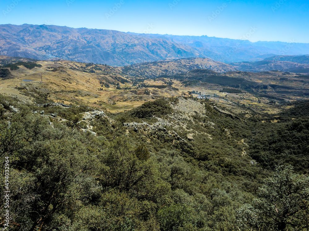 Obraz premium Landscape in the altiplano of the Peruvian Andes