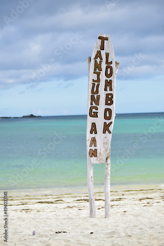 view of beautiful Tanjung Aan beach at Lombok Island. Lombok, Indonesia, March 22, 2022