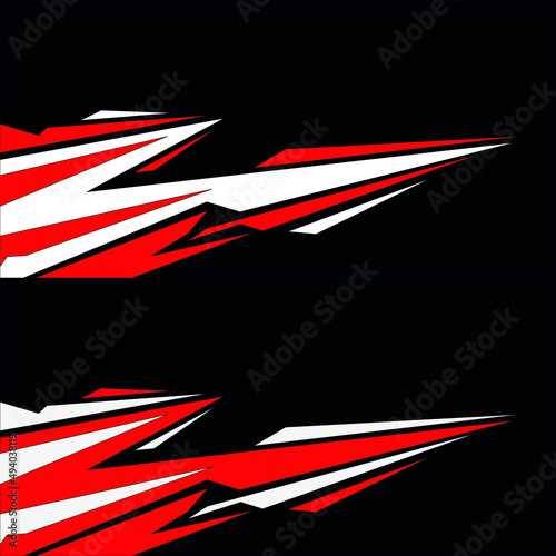 car wrapping sticker vector. Car body modification sticker. 