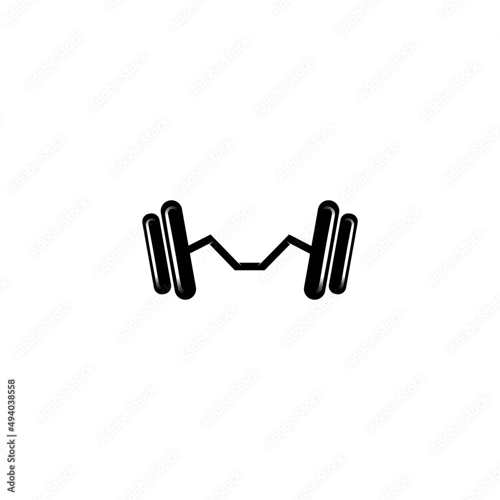 Fototapeta premium Barbell, Dumbbell Gym Icon Logo Template gym Badge, Fitness Logo Design
