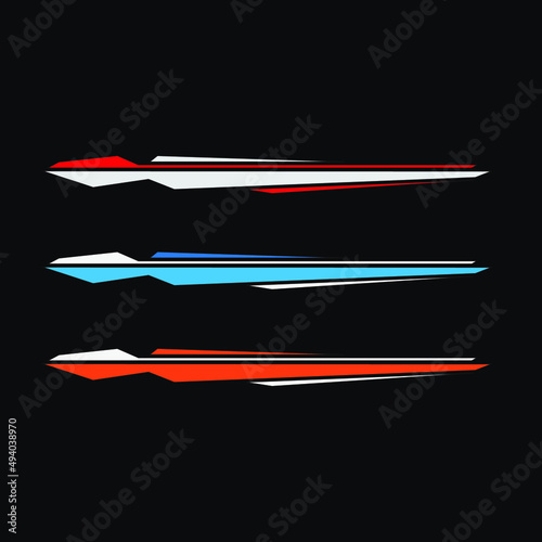 car body sticker design vector. car wrap sticker. car modification sticker.
