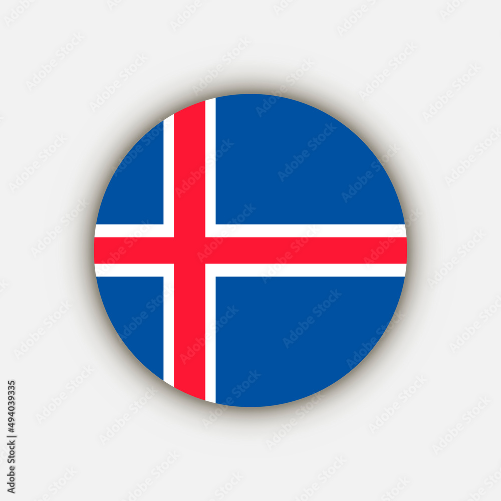 Country Iceland. Iceland flag. Vector illustration. Country Iceland. Iceland flag. Vector illustration.