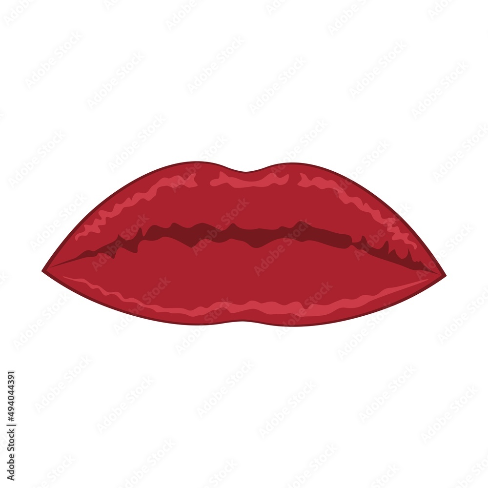 Lips. Women's red lips. Beauty. Sexuality. Vector. Drawing. Closeup. Can be used for web design Lips. Women's red lips. Beauty. Sexuality. Vector. Drawing. Closeup. Can be used for web design