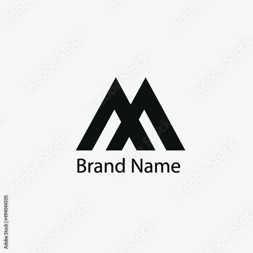 initial logo design M. unique logo M for general company