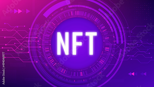 NFT background. Digital technology concept. Vector illustration