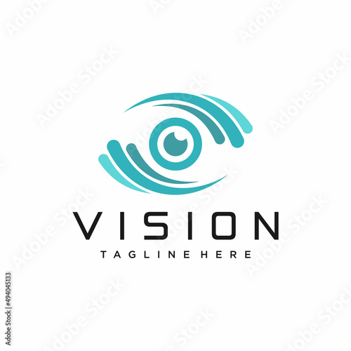 Modern vision logo design vector image
