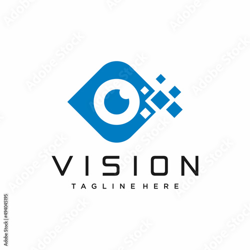 Modern vision logo design vector image
