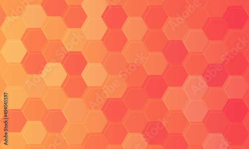 Abstract hexagon background. Bee honey comb cell texture design.