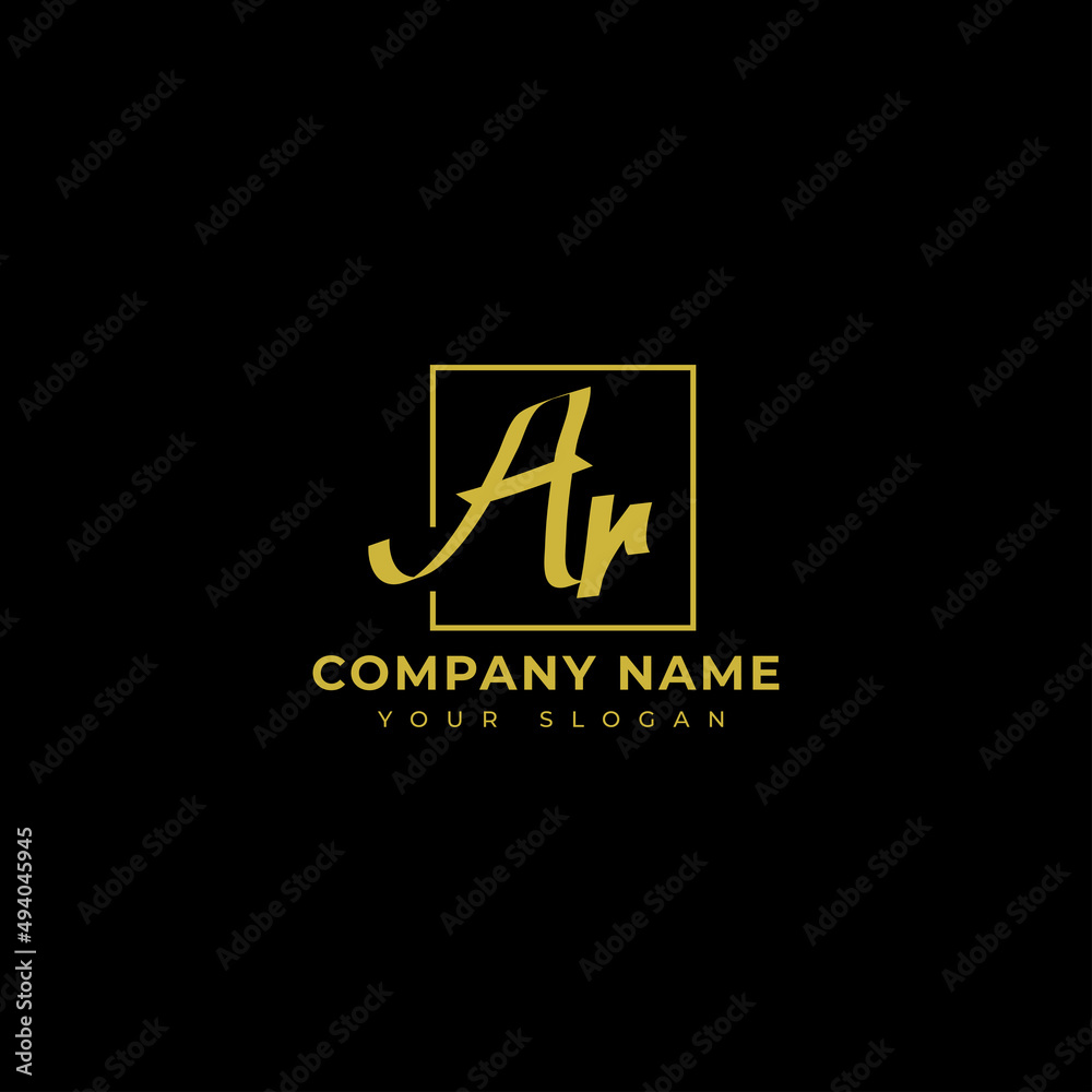 Ar Initial signature logo vector design Ar Initial signature logo vector design