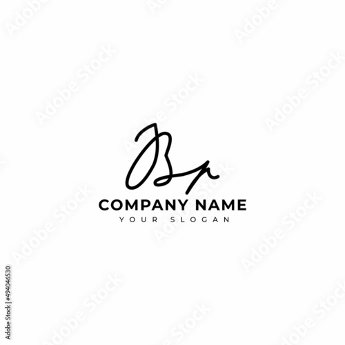 Br Initial signature logo vector design
