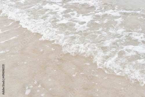 Sea waves at the beach. Minimalist aesthetic. Calmness and relax