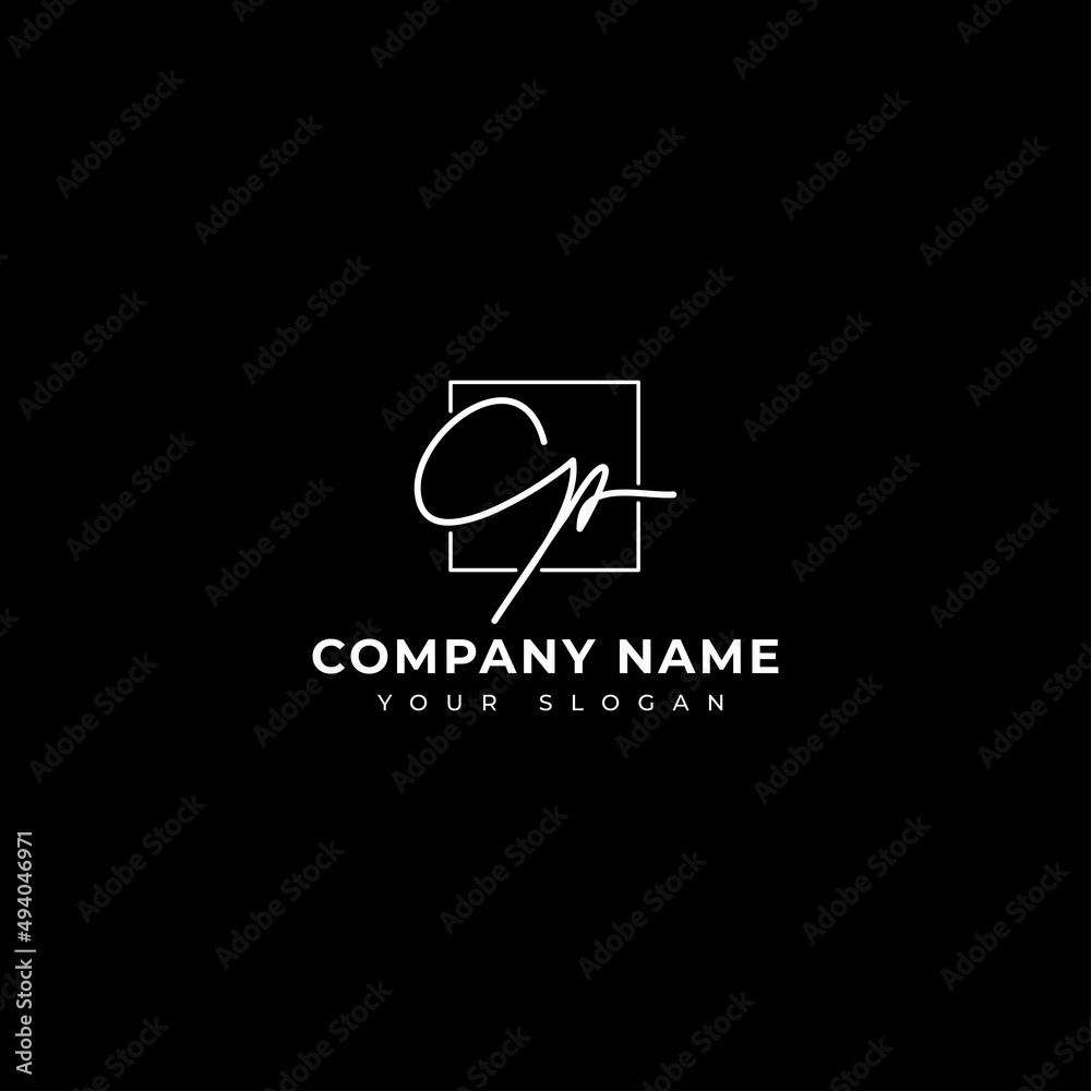 Cp Initial signature logo vector design Cp Initial signature logo vector design