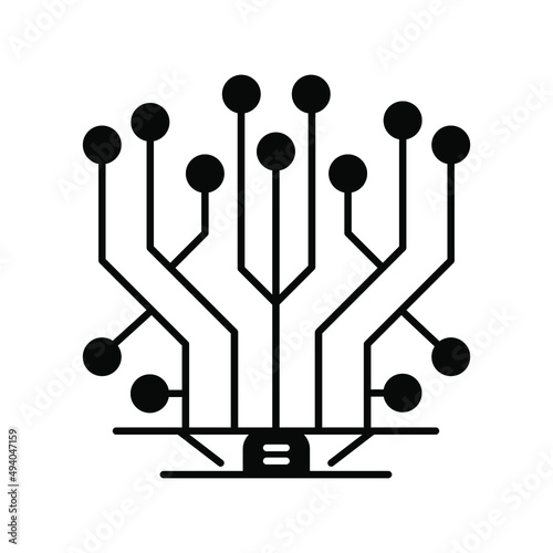 Circuit icon vector. automation illustration sign. robotics sign. chipsymbol or logo.