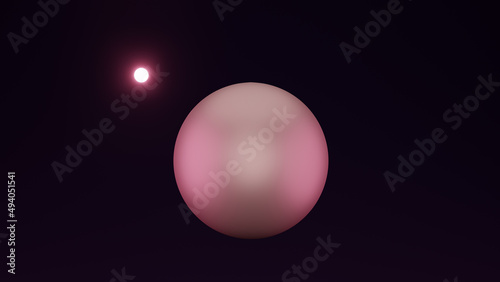 planet in space  3d render