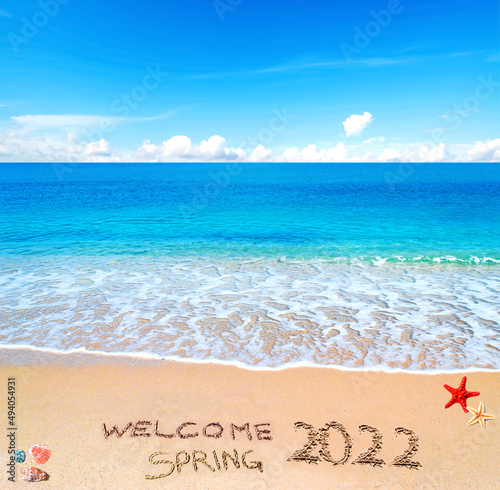 Welcome Spring 2022 on the beach