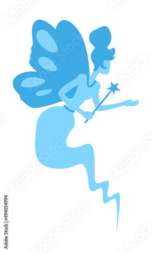 Stampa su tela Fairy godmother semi flat color vector character