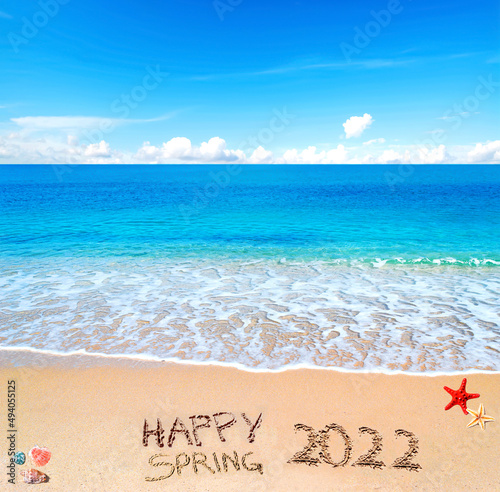 Happy Spring 2022 on the beach