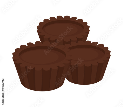 Fototapeta Naklejka Na Ścianę i Meble -  chocolate cupcakes dessert