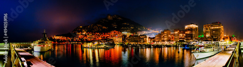 Monaco Hafen bei Nacht - Panorama