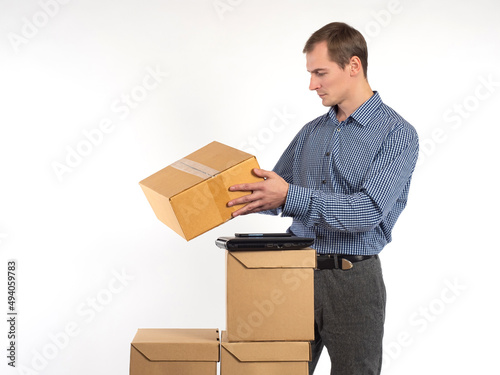 Man entrepreneur. Man with ...