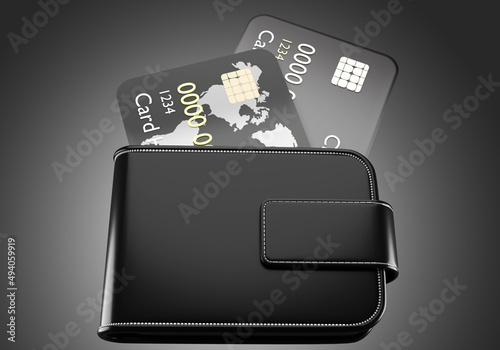 Wallet with bank plastic ca...