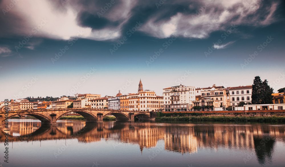 ponte Alla Garraia over river Arno, Florence, Italy