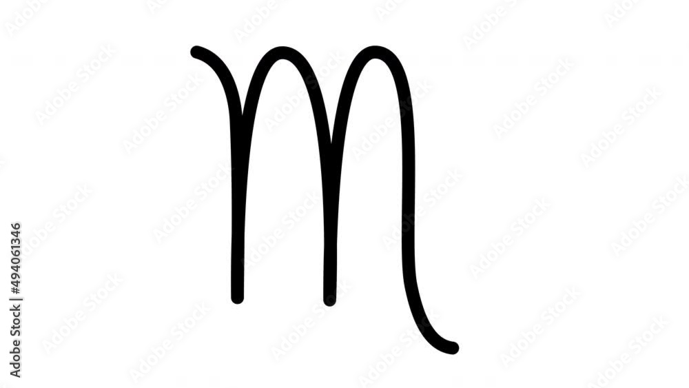 Self drawing animation of Virgo Virgin zodiac sign, symbol. Self drawing animation of Virgo Virgin zodiac sign, symbol.