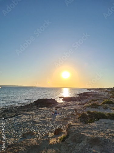 sunset over the sea