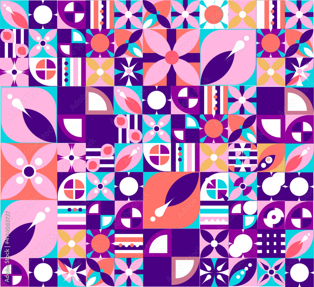 Mosaic Collage Geometric shapes Mosaic Collage Geometric shapes