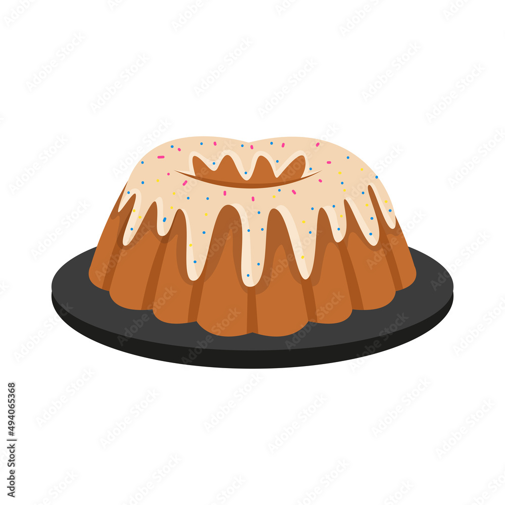 Isolated cake Gourmet dessert Sweet food Vector illustration Isolated cake Gourmet dessert Sweet food Vector illustration