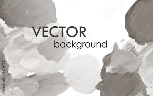 Vector Background with monochrome sepia gouache strokes, hand drawn on a white background for your design. Abstract background for banner, poster, brochure, logo, business card.