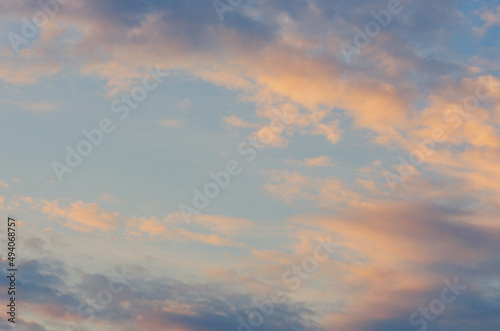 colorful dramatic sky with cloud at sunset © photolink