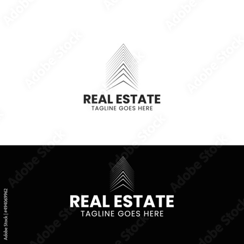 minimalist home logo design, real estate logo
