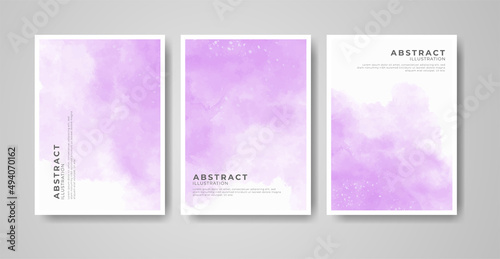 Set of bright colorful vector watercolor background. Abstract illustration