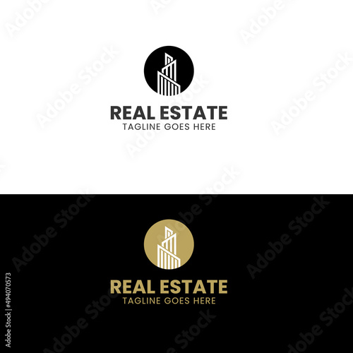 modern and minimal real estate business logo