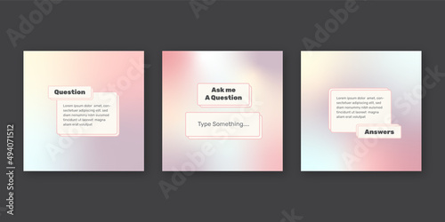 concept question and answer time for social media post instagram template