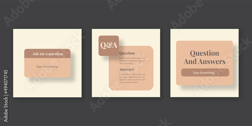 concept question and answer time for social media post instagram template