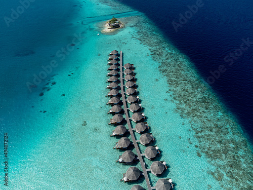 maldives resort drone