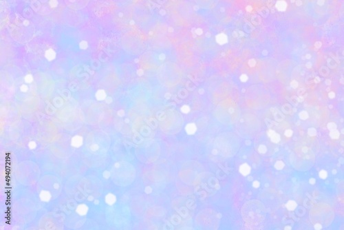 Unicorn galaxy pattern. Pastel cloud and sky with glitter. Cute bright paint like candy background theme. Concept to montage or present your product, for women, girls in princess style
