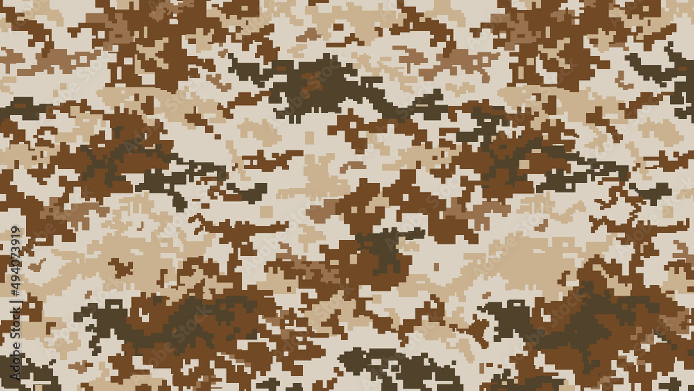 Military Desert pixel camouflage texture pattern horizontal banner illustration wallpaper Military Desert pixel camouflage texture pattern horizontal banner illustration wallpaper