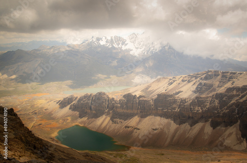 les montagnes de la cordillère de andes en bolivie à chacaltaya photo