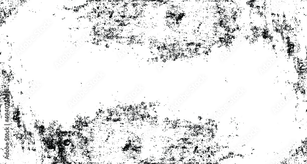 Abstract vector noise. Small particles of debris and dust. Distressed uneven background. Grunge texture overlay with fine grains isolated on white background. Vector illustration. EPS10.