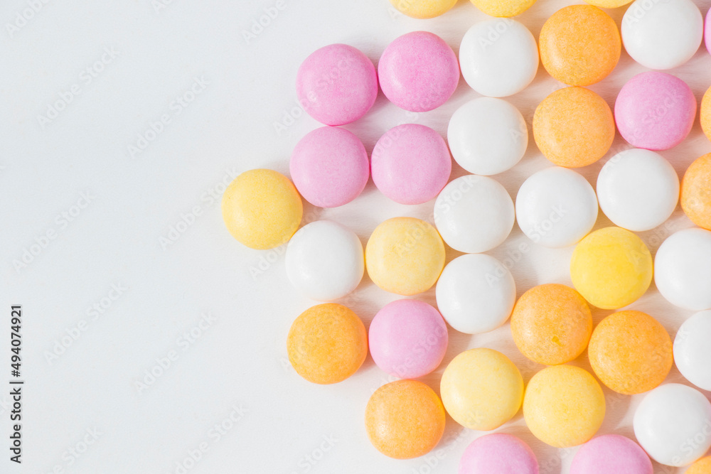Candy on the white background Candy on the white background